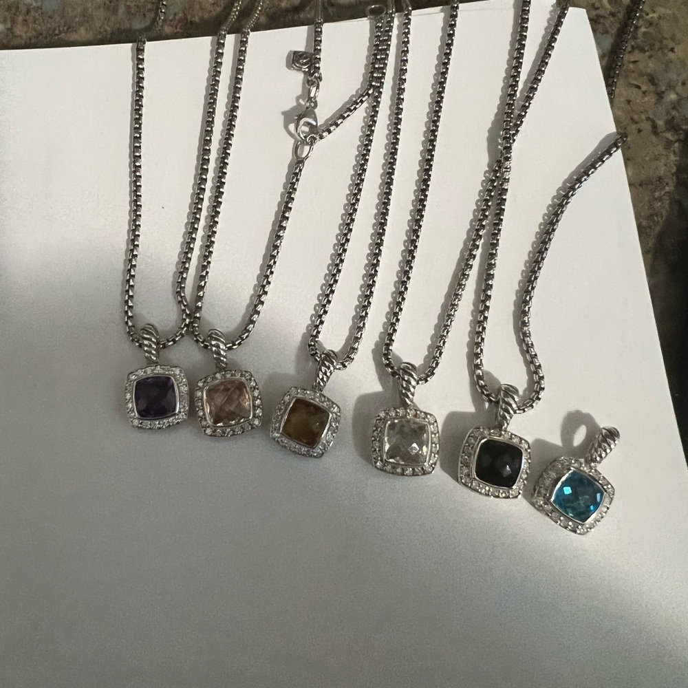 David Yurman petite Albion w diamonds necklace pick your color